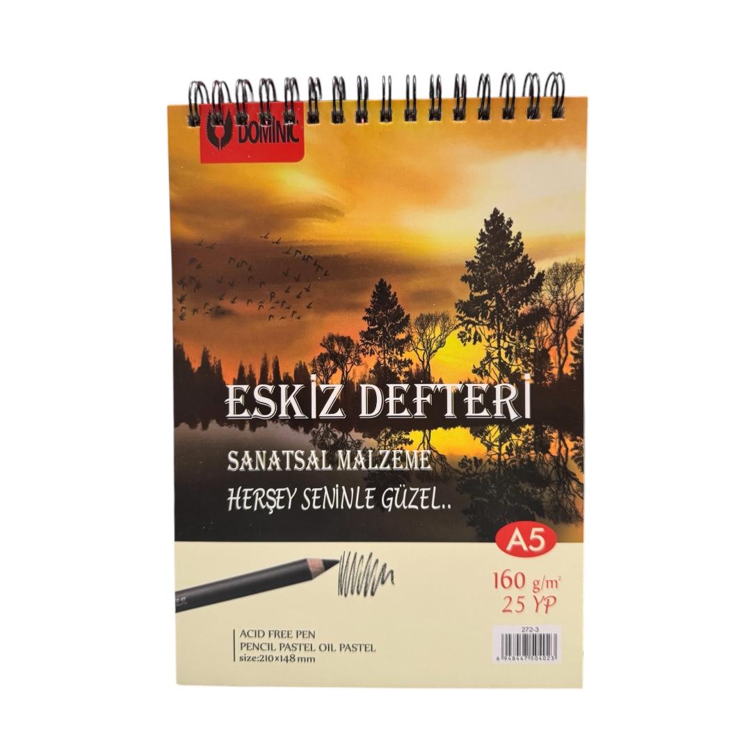 A-5 ESKİZ DEFTERİ 160 GRAM 25 YAPRAK